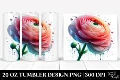 Glossy Ranunculus Tumbler Product Image 1