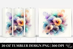 Abstract Pansy | 20 oz Tumbler Product Image 1