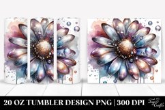 20 Oz Tumbler Sublimation | daisy glass like material Product Image 1