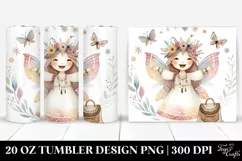 Excited Boho Fairy Illustration | 20 oz Tumbler Product Image 1