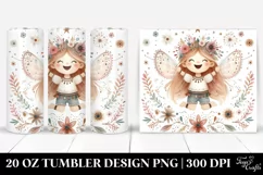 Excited Boho Fairy Illustration | 20 oz Tumbler Product Image 1
