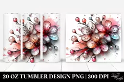 Abstract Glossy Cherry Blossom | 20 Oz Tumbler Product Image 1