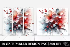 Abstract Glossy Cherry Blossom | 20 Oz Tumbler Product Image 1