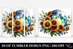 Colorful Sunflowers Half Moon Tumbler Product Image 1