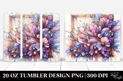 Abstract Stained Artwork, Transparent 20 Oz Tumbler Product Image 1