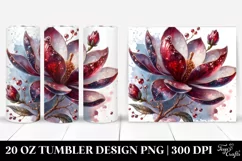 Shiny Magnolia Watercolor | 20 Oz Tumbler Product Image 1