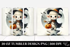 Retro Baby Lamb Dressed for Halloween 20 Oz Tumbler Product Image 1