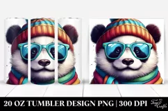 Colorful Panda Portrait | 20 oz Tumbler Product Image 1