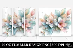 Abstract Jasmine Tumbler | 20 oz Tumbler Product Image 1