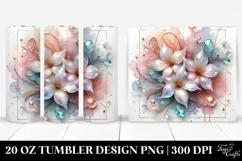Abstract Jasmine Tumbler | 20 oz Tumbler Product Image 1