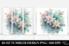 Abstract Jasmine Tumbler | 20 oz Tumbler Product Image 1