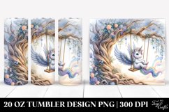 20 Oz Tumbler Sublimation | cute baby unicorn playing Product Image 1