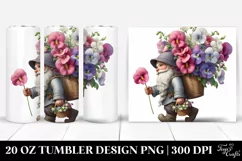 Sweet Pea Bouquet Gnome | 20 Oz Tumbler Product Image 1