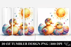 Vibrant Cute Baby Duck | 20 Oz Tumbler Product Image 1
