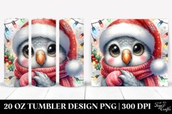 Cute Baby Parrot with Santa Hat, High-Quality 20 Oz Tumbler Product Image 1