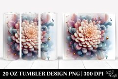 Glossy Chrysanthemum Tumbler | 20 oz Tumbler Product Image 1