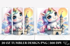 Winking Baby Unicorn Tower 20 Oz Tumbler Product Image 1