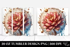 Wooden Stained Carnation Tumbler Product Image 1