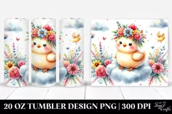 Chicken with Flower Crown 20 Oz Tumbler Product Image 1