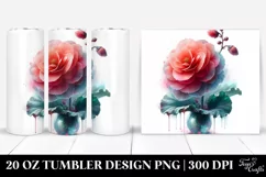 Begonia Watercolor Splash Tumbler Product Image 1