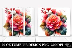 Begonia Watercolor Splash Tumbler Product Image 1