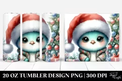 Baby Peacock with Santa Hat and Christmas Tree 20 Oz Tumbler Product Image 1
