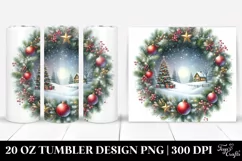 Christmas Scenery, Transparent 20 Oz Tumbler Product Image 1