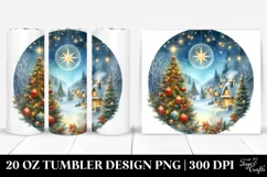 Christmas Scenery, Transparent 20 Oz Tumbler Product Image 1