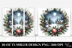Christmas Scenery, Transparent 20 Oz Tumbler Product Image 1