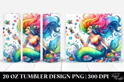 Mermaid Funny Playing | 20 oz Tumbler Product Image 1