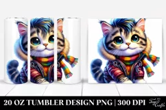 Baby Cat Vibrant Drawing | 20 oz Tumbler Product Image 1