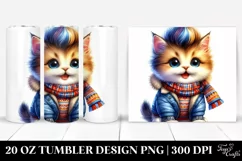 Vibrant Baby Cat Sitting | 20 oz Tumbler Product Image 1