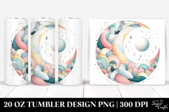 Colorful Moon Pastel Tumbler Product Image 1