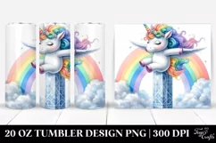 Swinging Unicorn Rainbow 20 Oz Tumbler Product Image 1
