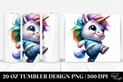 Vibrant Baby Unicorn Dancing | 20 oz Tumbler Product Image 1