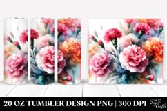 Abstract Watercolor Carnation Tumbler | 20 oz Tumbler Product Image 1