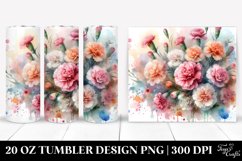 Abstract Watercolor Carnation Tumbler | 20 oz Tumbler Product Image 1