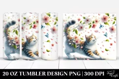 Spring Petals Cat Tumbler | 20 oz Tumbler Product Image 1