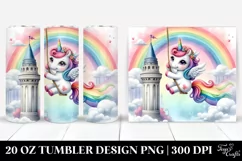 Rainbow Swinging Unicorn | 20 Oz Tumbler Product Image 1