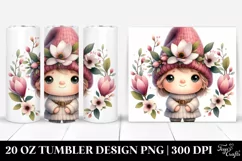 Colorful Gnome Magnolia Tumbler Product Image 1
