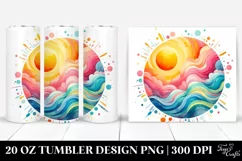 Colorful Pastel Sun Tumbler Product Image 1