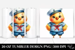 Funny Chicken Sailor Suit Tumbler Product Image 1