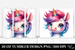 Vibrant Funny Baby Unicorn Clipart Product Image 1
