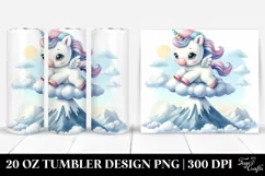 Cute Baby Unicorn Cloud Tumbler Product Image 1