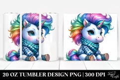 Vibrant Baby Unicorn Sitting Clipart Product Image 1