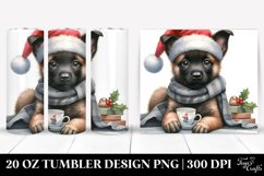 Expressive Malinois with Santa Hat, High-Res 20 Oz Tumbler Product Image 1