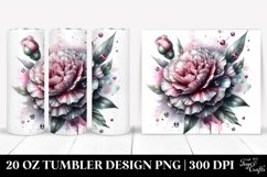 Carnation Watercolor Splash Tumbler Product Image 1