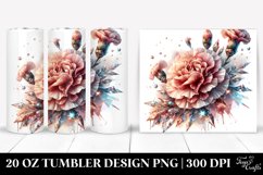 Carnation Watercolor Splash Tumbler Product Image 1