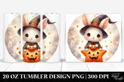 Cute Bunny in Halloween Costume, High-Res 20 Oz Tumbler Product Image 1