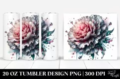 Carnation Watercolor Splash Tumbler Product Image 1